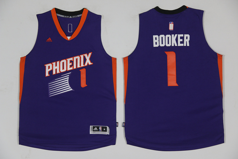 2017 NBA Phoenix Suns #1 Devin Booker Purple Jerseys